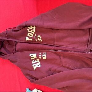 Maroon New York Brooklyn Hoodie
